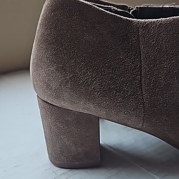 Steve madden pointed toe side zip brown suede booties size 6.5 - Picture 3 of 12